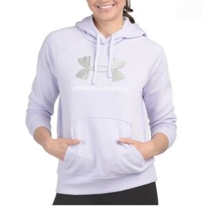 Under Armour UA Women's Large Rival Glitter Hoodie - Light Lavender